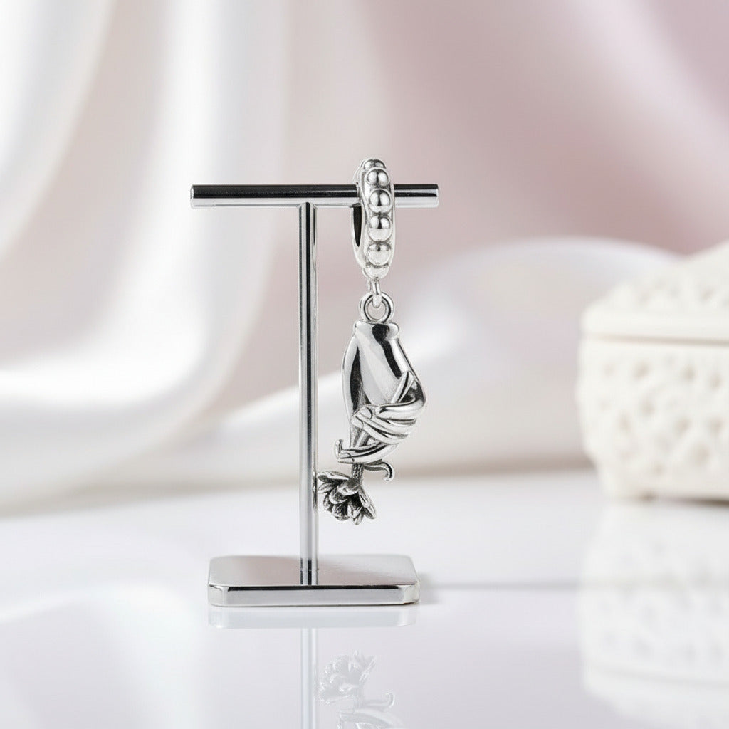 Flower Bug & Heart-Shaped Charm Beads Series-Black Diamonds New York