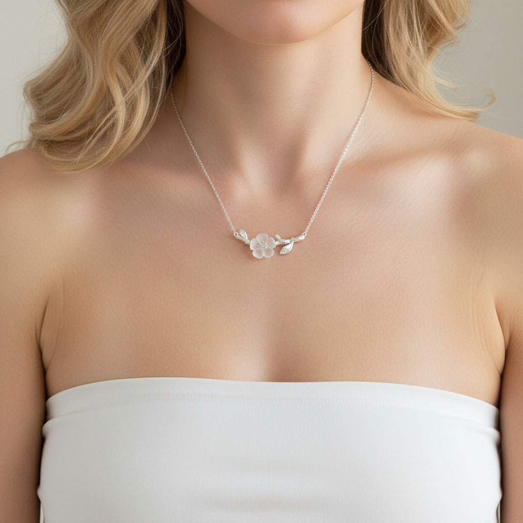 Flower in the Rain Necklace-Black Diamonds New York