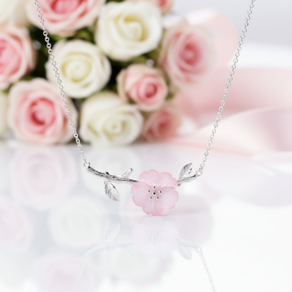 Flower in the Rain Necklace-Black Diamonds New York