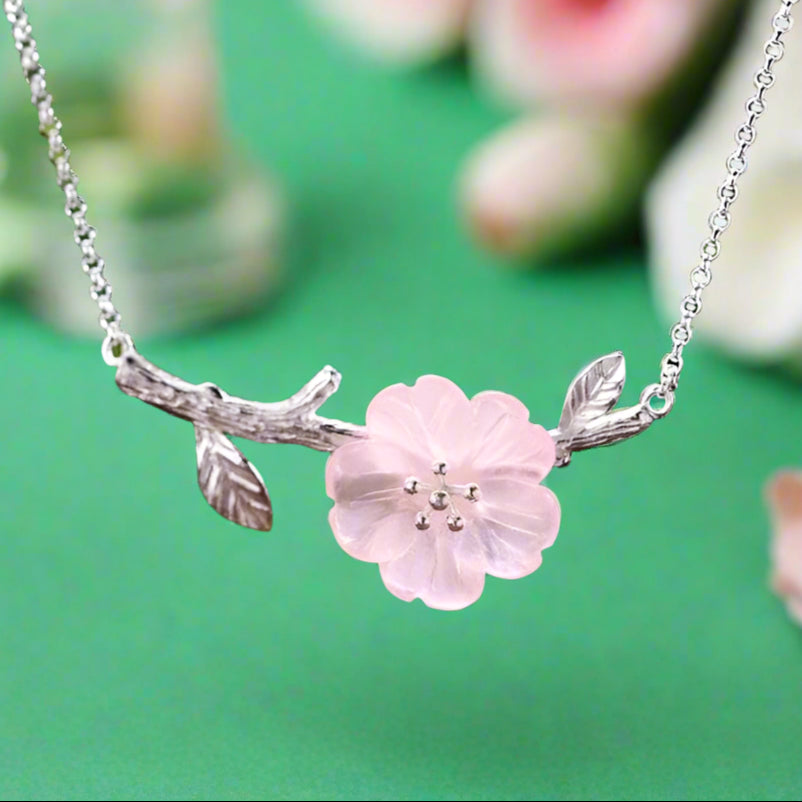 Flower in the Rain Necklace-Black Diamonds New York