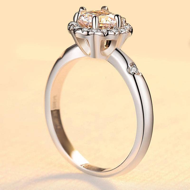 Flower petals Elegant Diamond Engagement Ring-Black Diamonds New York