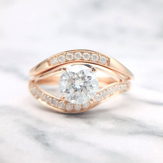 Forever One 18K Round Cut Diamond Engagement Ring-Black Diamonds New York