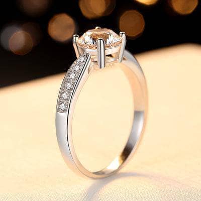 Four Prong Luxury Diamond Engagement Ring-Black Diamonds New York