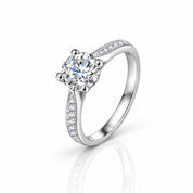 Four Prong Luxury Diamond Option Engagement Ring-Black Diamonds New York