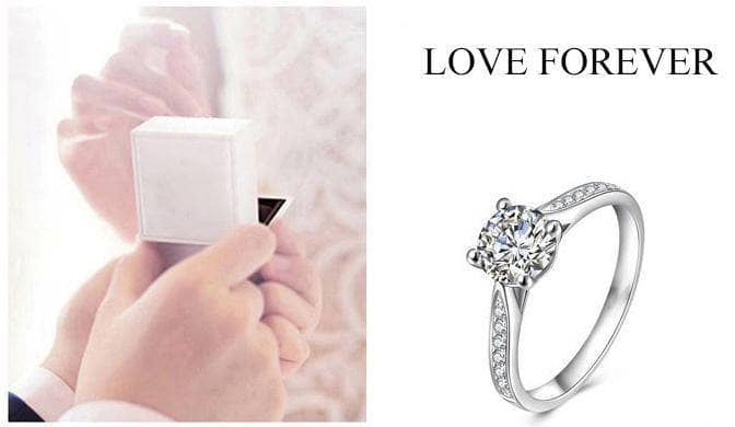 Four Prong Luxury Moissanite Engagement Ring-Black Diamonds New York