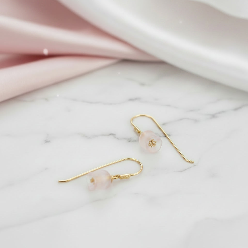 Fresh Bell Orchid Drop Earrings-Black Diamonds New York