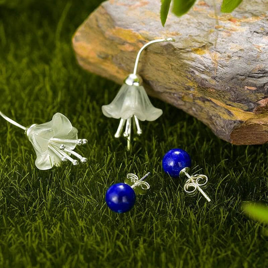 Fresh Flower Drop Earrings-Black Diamonds New York