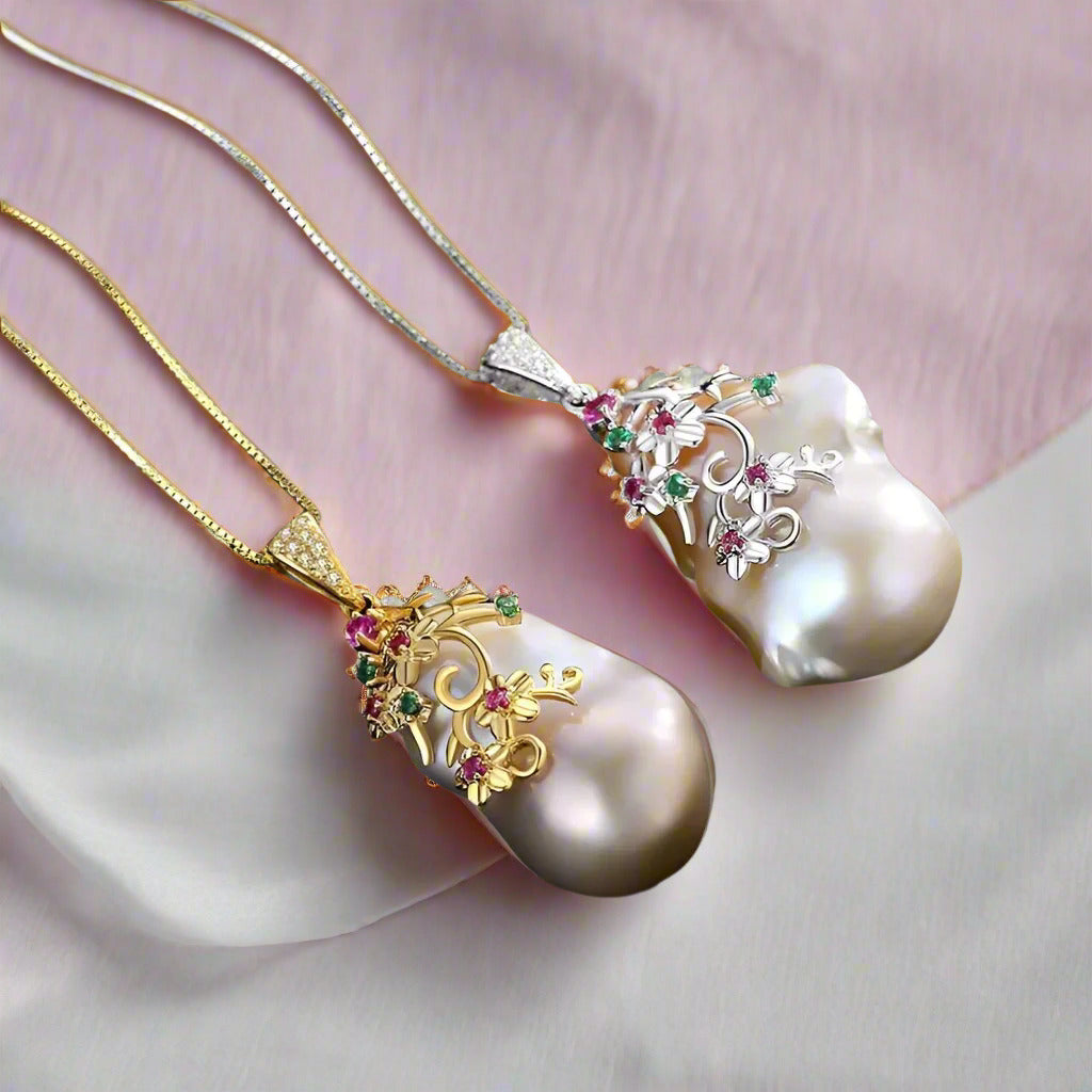 Freshwater Pearl Bohemia Style Necklace-Black Diamonds New York