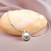 Freshwater Pearl Pendant Necklace-Black Diamonds New York