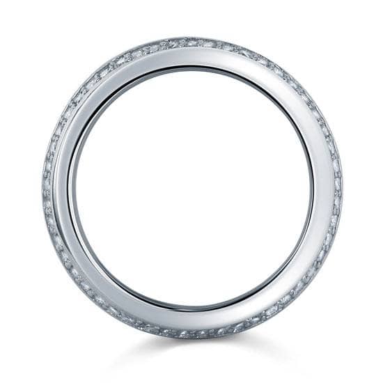 Full Eternity Men's Wedding Band Ring with Created Diamonds-Black Diamonds New York