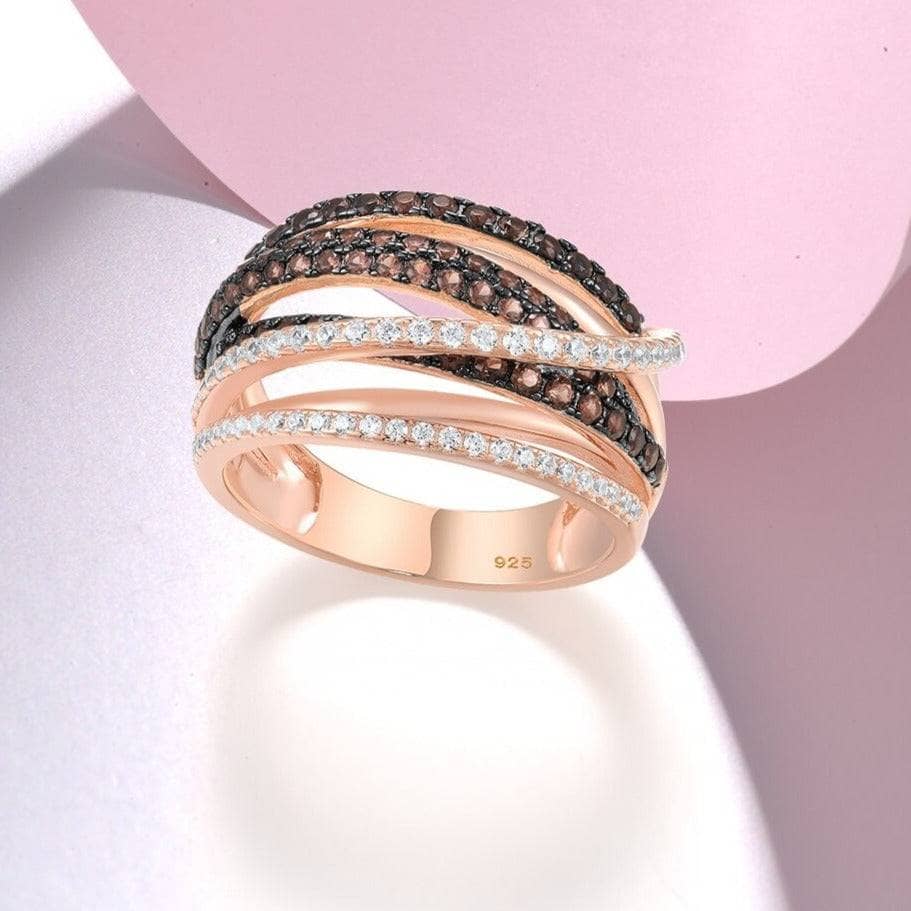 Glamorous Spinel & Created Diamond Ring-Black Diamonds New York