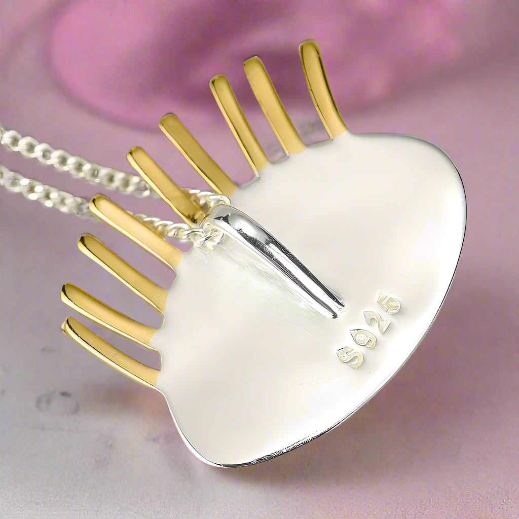 Golden Eyelashes Pendant-Black Diamonds New York