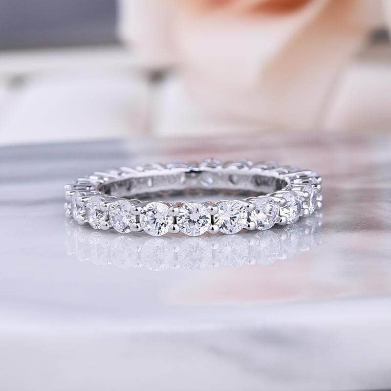 Gorgeous 4 Prong Round Cut Simulated Diamond Ring Set - Black Diamonds New York