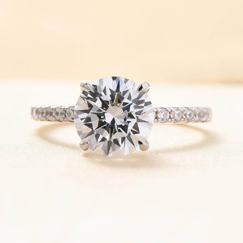 Gorgeous 4 Prong Round Cut Simulated Diamond Ring Set-Black Diamonds New York