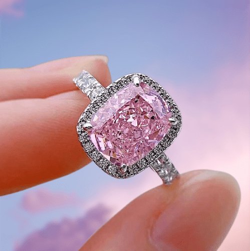 Small Spring Halo Ring with Responsibly Sourced 0.33ct Pink Sapphire and  Brilliant Cut Diamond Halo | Alex Monroe Jewellery