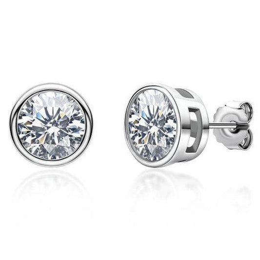 Gorgeous Round Cut Diamond Stud Earrings-Black Diamonds New York