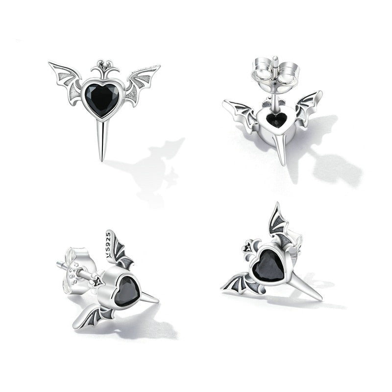 Gothic Black EVN Stone Earrings-Black Diamonds New York