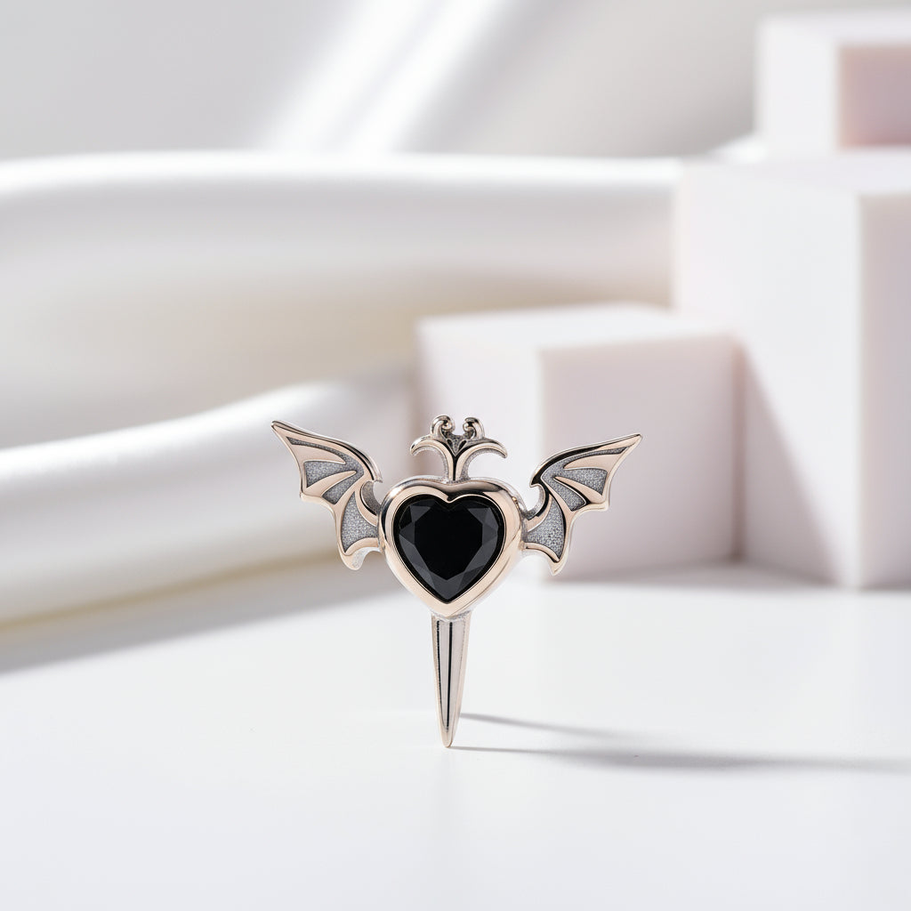 Gothic Black Diamond Earrings-Black Diamonds New York