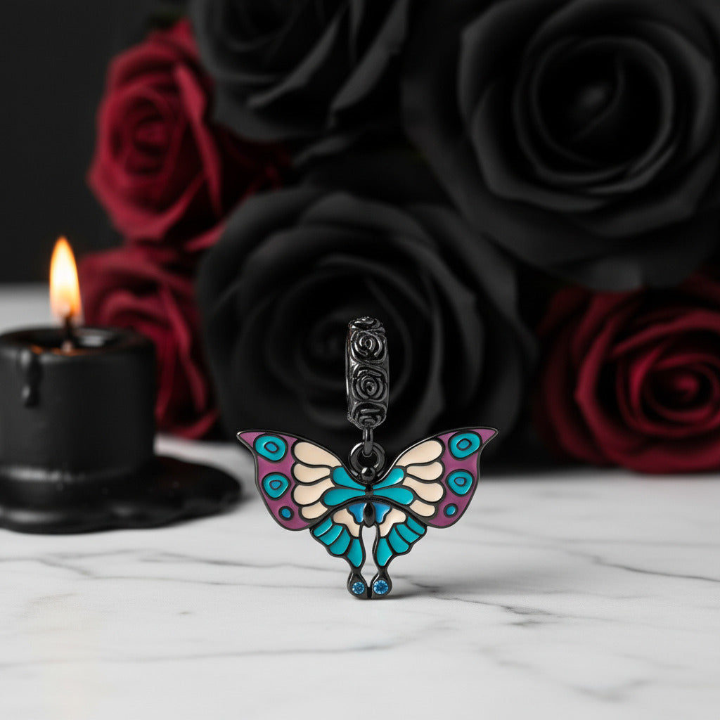 Gothic Butterfly & Clown Diablo Charm Series-Black Diamonds New York