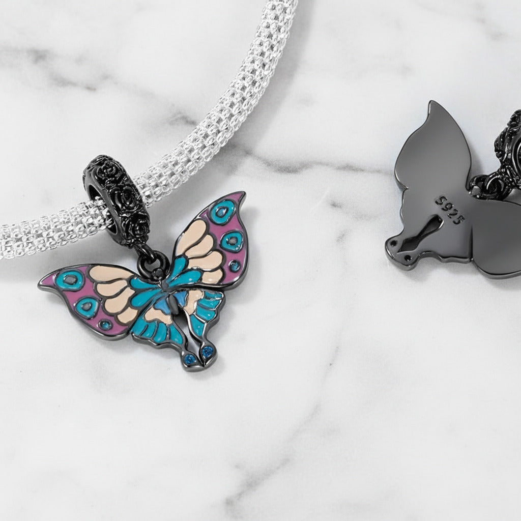 Gothic Butterfly & Clown Diablo Charm Series-Black Diamonds New York