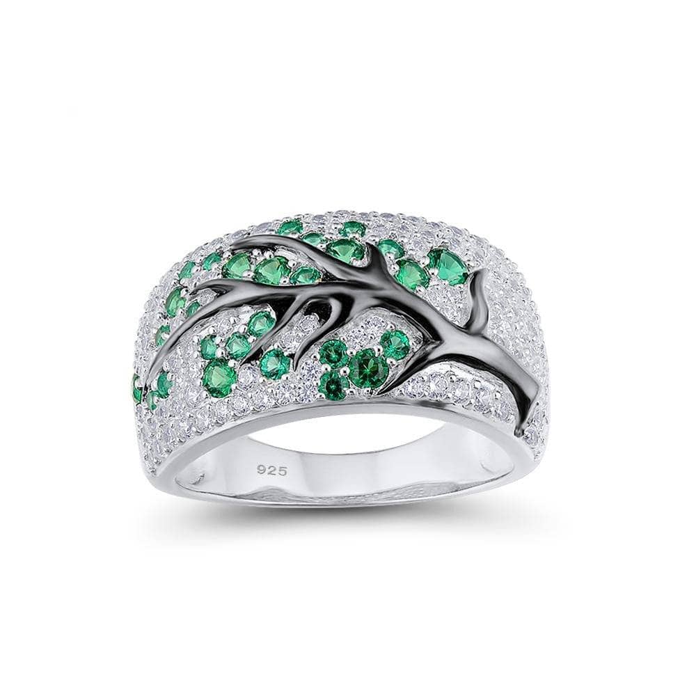 Green Cherry Tree Jewelry Set-Black Diamonds New York