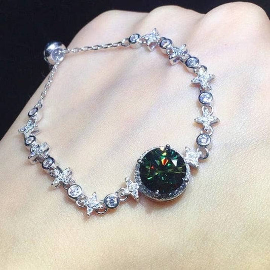 Green Diamond Bracelet Wedding Jewelry-Black Diamonds New York