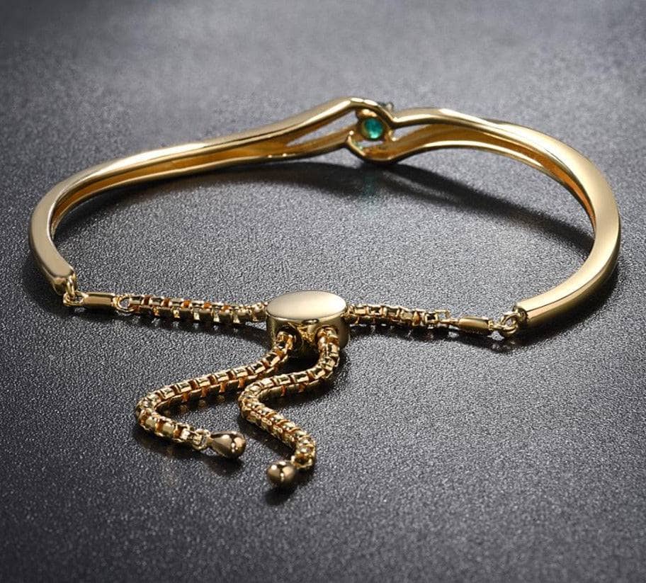 Green Spinel & EVN Stone Adjustable Bolo Bracelet-Black Diamonds New York