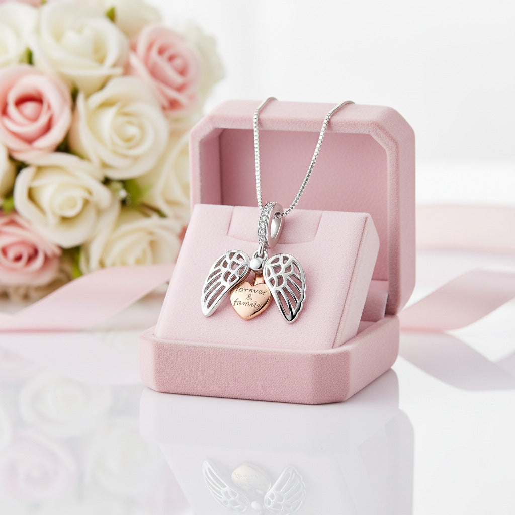 Guardian Wings of the Family Necklace-Black Diamonds New York