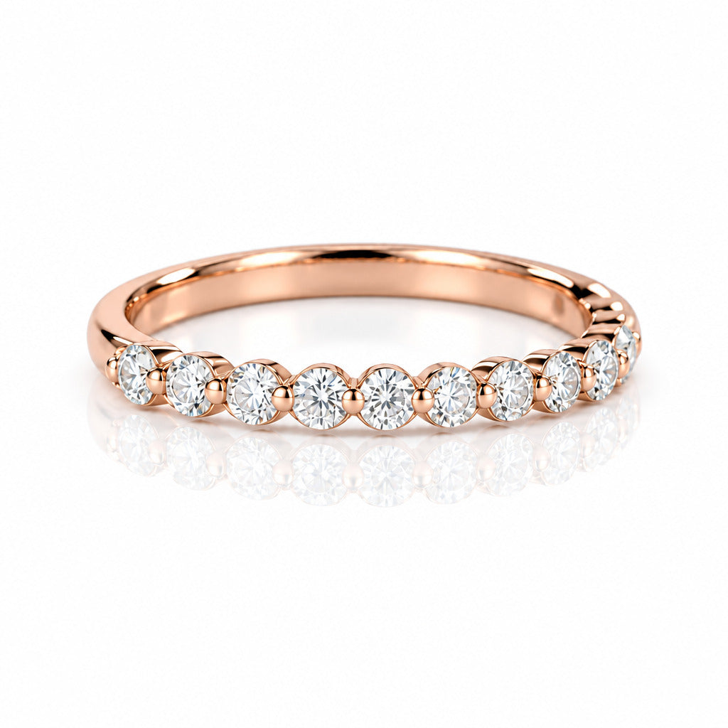 Half Eternity Diamond Option Bubble Ring Band-Black Diamonds New York