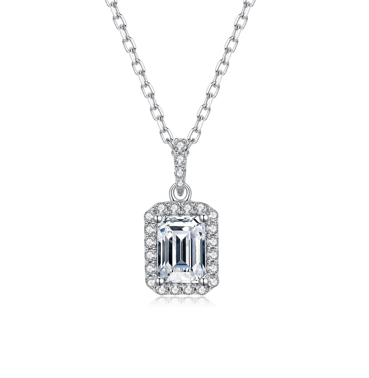 Halo Emerald Cut Diamond Jewelry Set-Black Diamonds New York