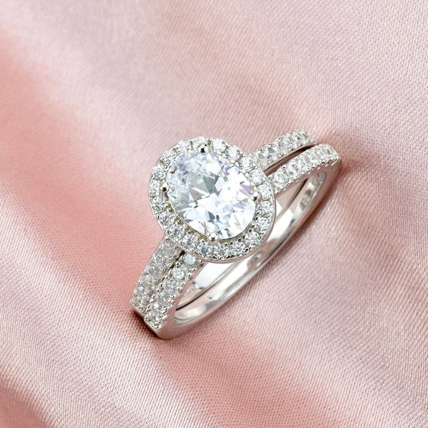 Halo Oval Cut Engagement Ring-Black Diamonds New York