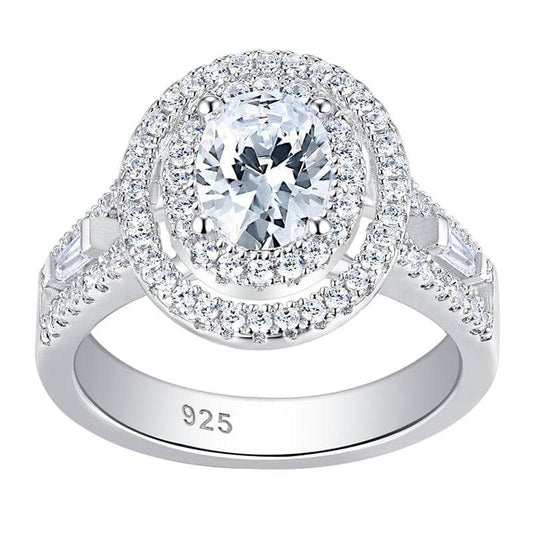 Halo Oval Shaped EVN Stone Engagement Ring-Black Diamonds New York