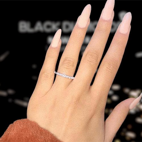 Halo Pear Cut White Sapphire Wedding Ring Set In White Gold-Black Diamonds New York