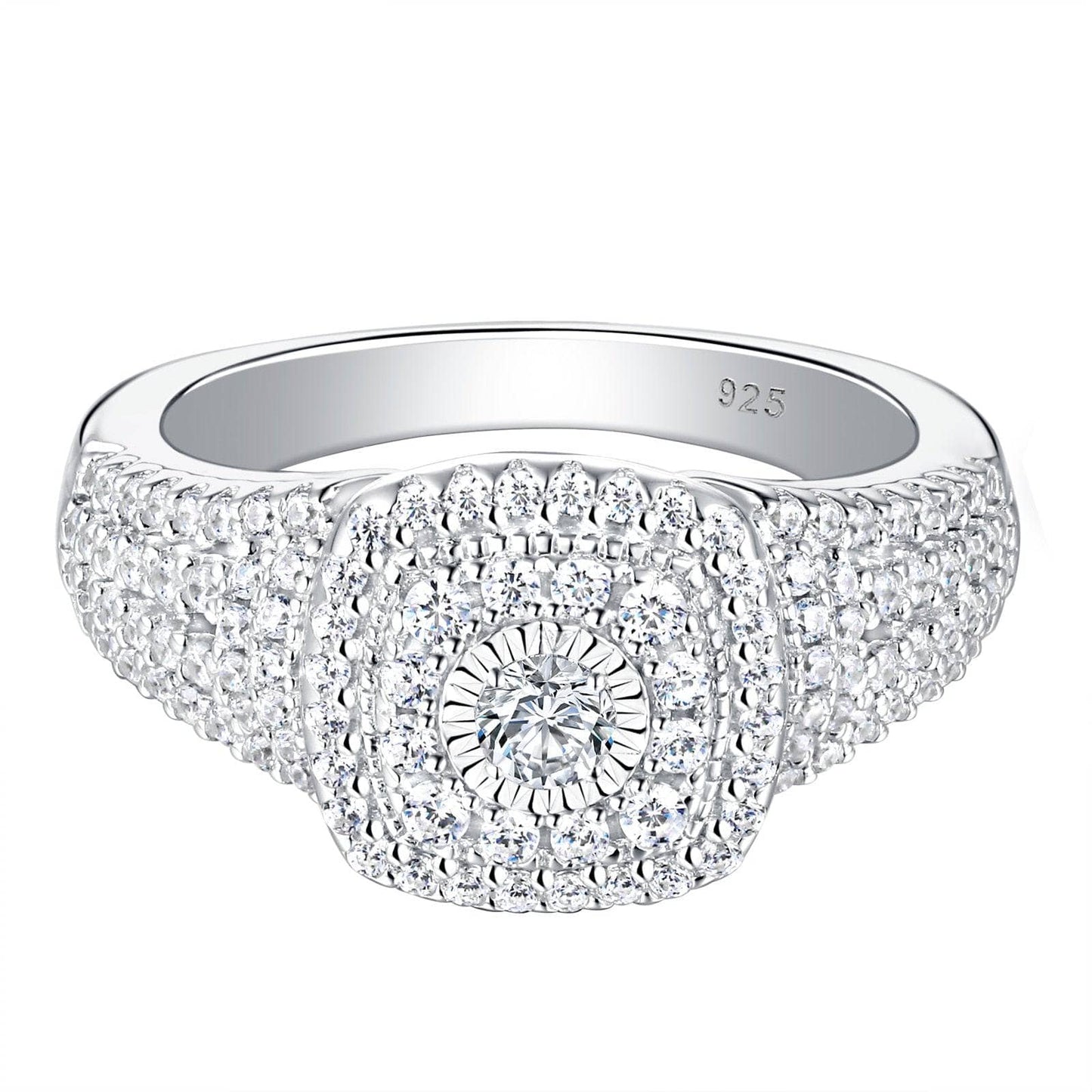 Halo Round Cut EVN™ Diamond Engagement Ring-Black Diamonds New York