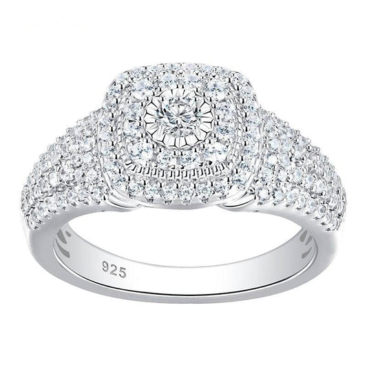 Halo Round Cut EVN™ Diamond Engagement Ring - Black Diamonds New York