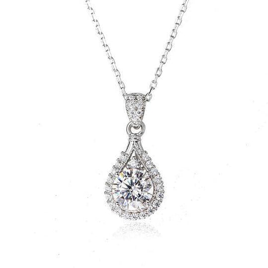 Halo Round Cut Diamond Pendant Necklace-Black Diamonds New York
