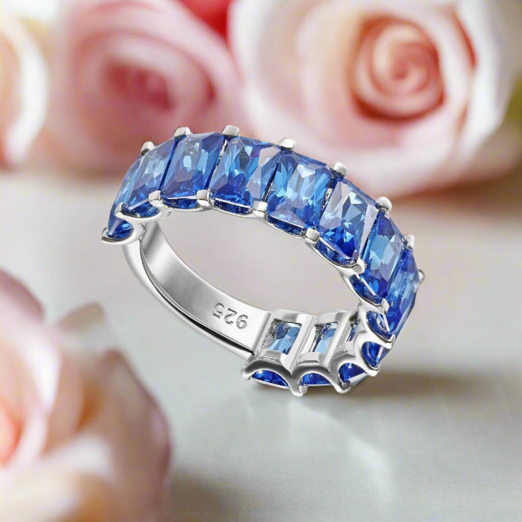 Handmade Eternity Promise Ring-Black Diamonds New York