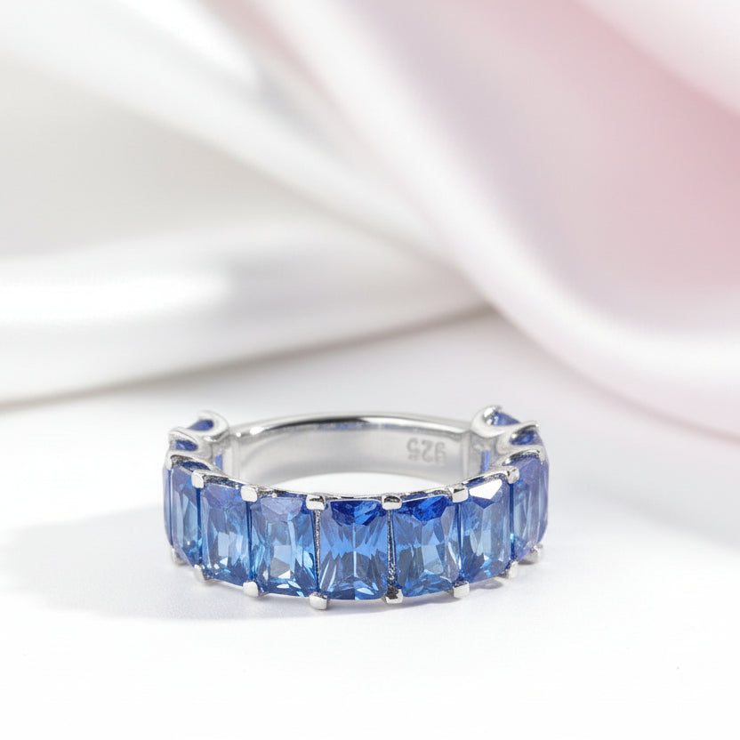 Handmade Eternity Promise Ring-Black Diamonds New York