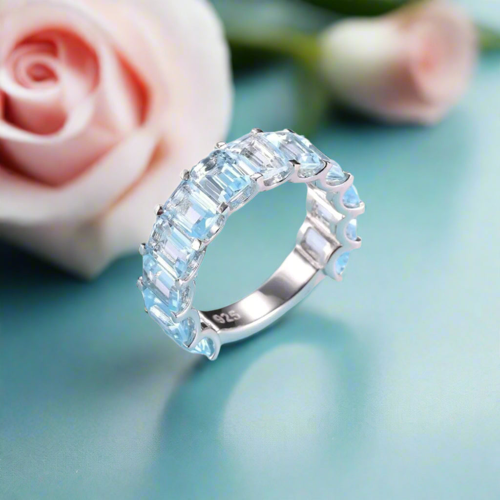 Handmade Eternity Promise Ring-Black Diamonds New York