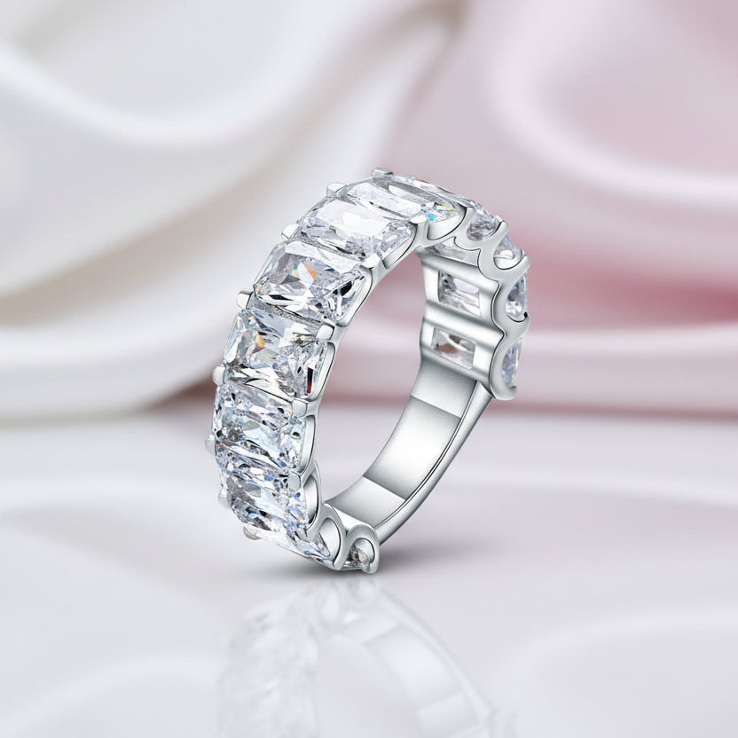 Handmade Eternity Promise Ring-Black Diamonds New York
