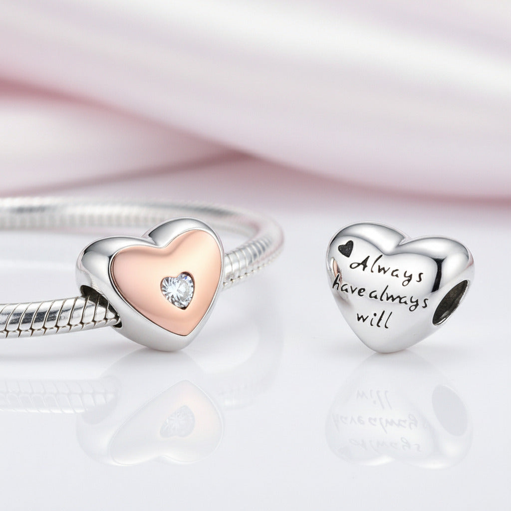 Heart & Angel's Wings Charms-Black Diamonds New York