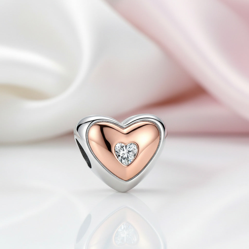 Heart & Angel's Wings Charms-Black Diamonds New York