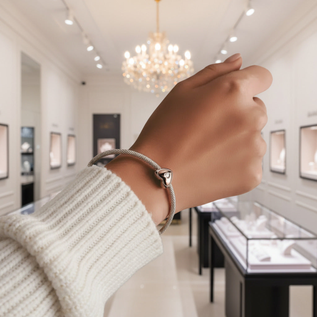 Heart & Angel's Wings Charms-Black Diamonds New York