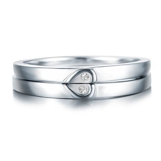 Heart Created Diamond 2-Pc Wedding Ring Set-Black Diamonds New York