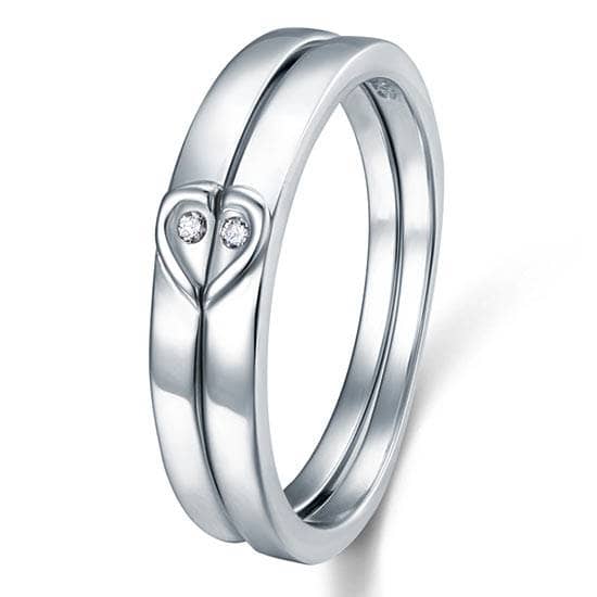 Heart Created Diamond 2-Pc Wedding Ring Set-Black Diamonds New York