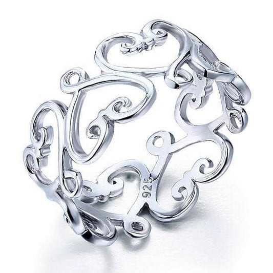 Heart Ring Band Wedding Band Jewelry