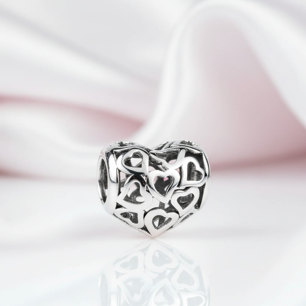 Heart Shaped Diamond Option & Enamel Beads-Black Diamonds New York