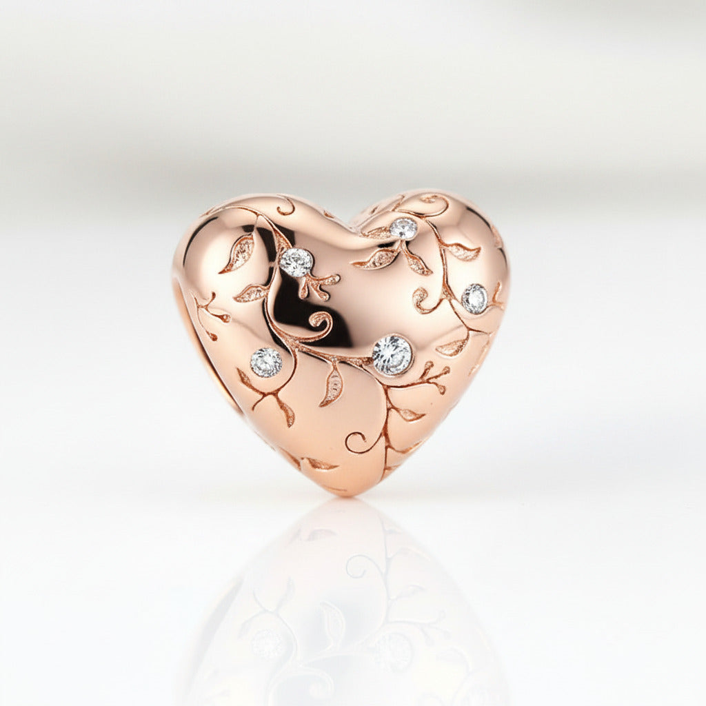 Heart Shaped Diamond Option & Enamel Beads-Black Diamonds New York
