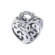 Heart Shaped Diamond & Enamel Beads-Black Diamonds New York