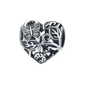 Heart Shaped Diamond & Enamel Beads-Black Diamonds New York